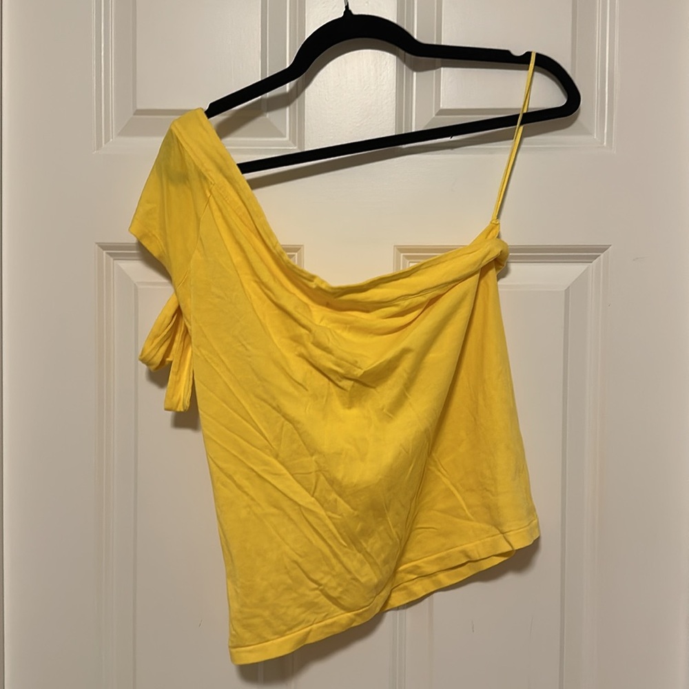 Anthropologie Maeve One-Shoulder Bow Blouse Top NEW - Picture 7 of 8